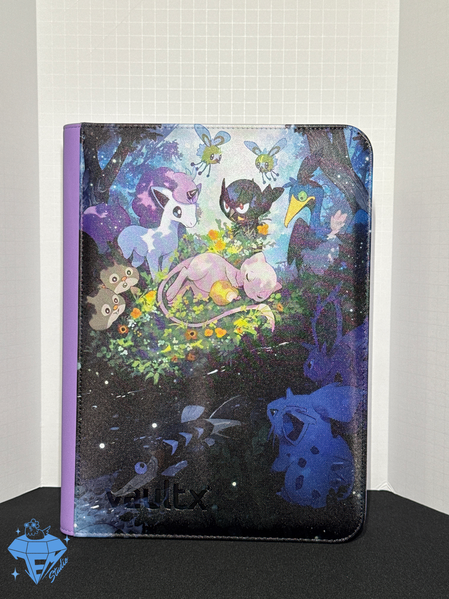 Sleeping MEWty 💤🐈‍⬛- Purple 9 Pocket TCG Binder *PRE ORDER*