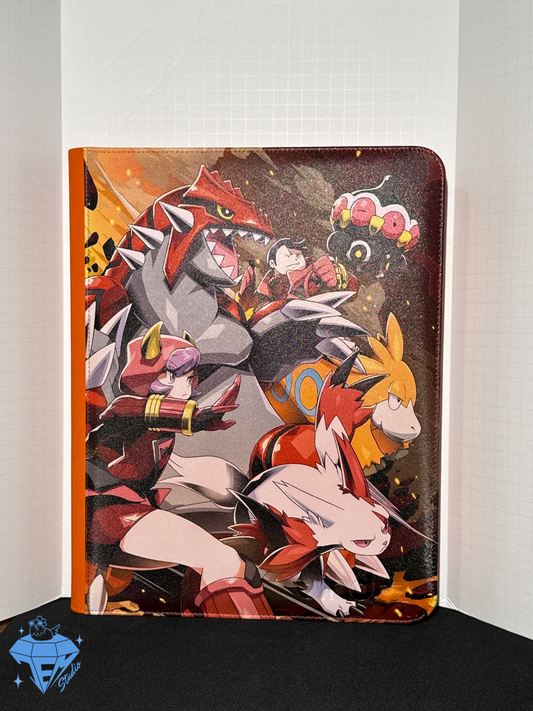 Magma Team 🐦‍🔥- Orange TOP LOADER 9 Pocket TCG Binder