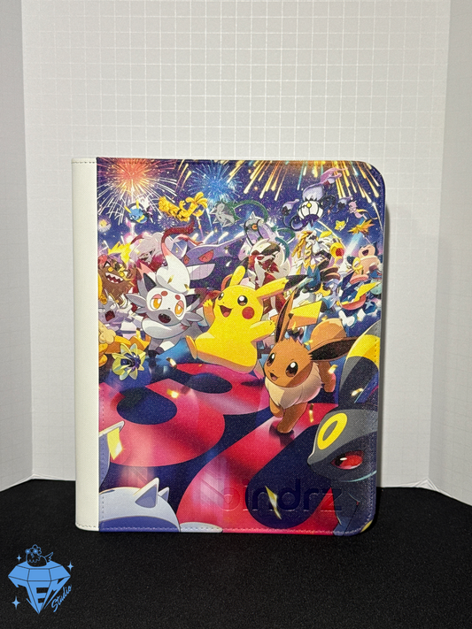 30th Celebration Night 🥳 - White TOP LOADER 4 Pocket TCG Binder *PRE ORDER*