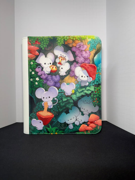 Forest Mice 🐭- White TOP LOADER 4 Pocket TCG Binder *PRE ORDER*